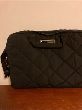 Marc Jacobs Black Quilted Laptop Bag with Shoulder Strap